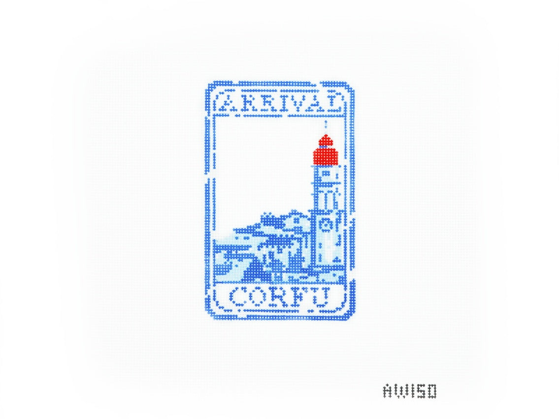 Passport Stamp - Corfu - Audrey Wu Designs