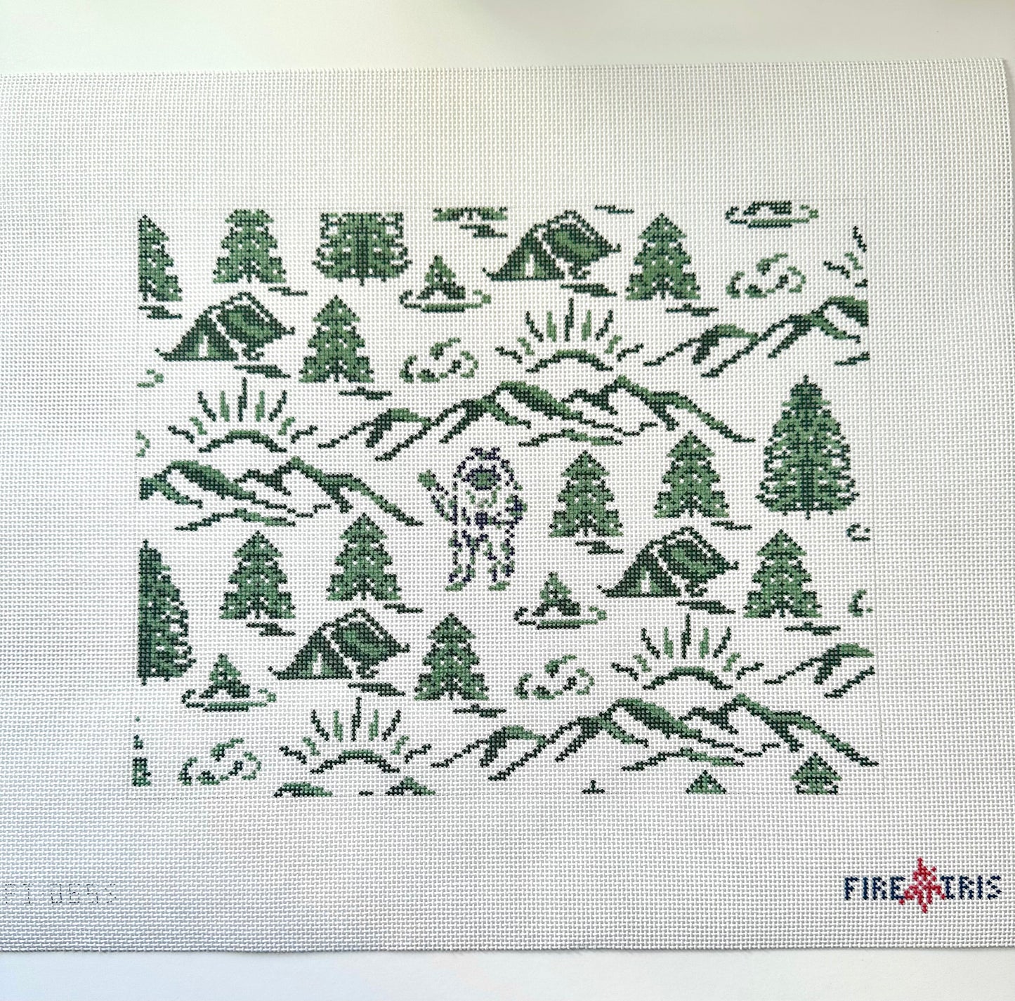 Sasquatch Toile Needlepoint Canvas