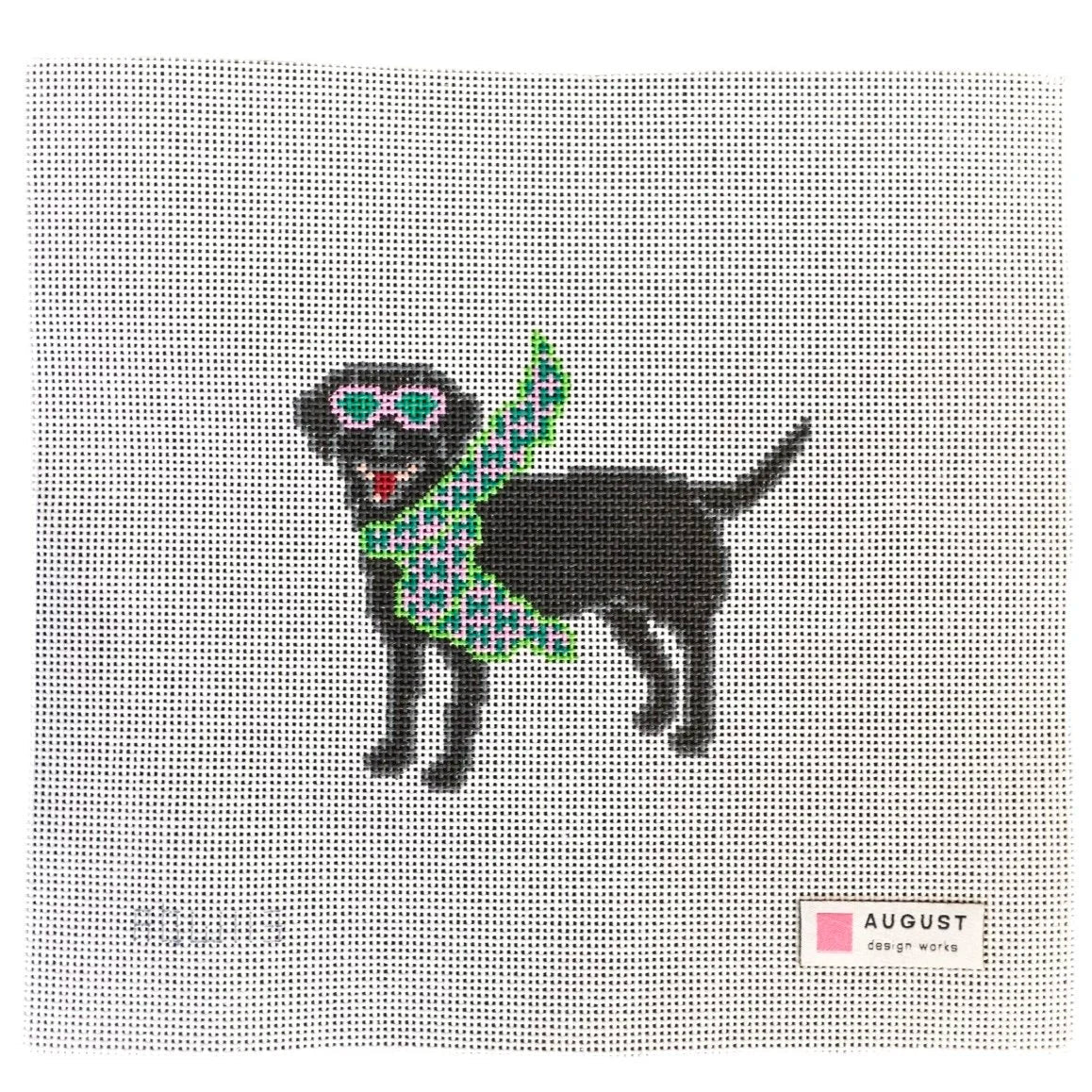 Bougie Black Lab Needlepoint Canvas