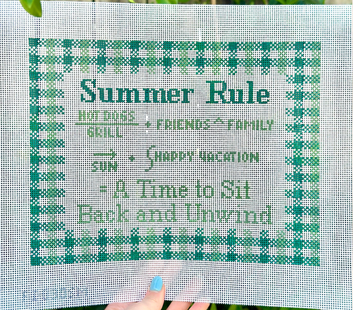 Summer Rule Needlepoint Canvas