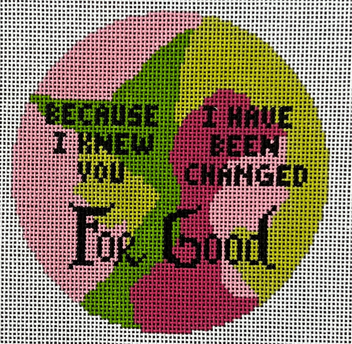 Wicked Round needlepoint canvas