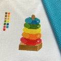 Stacking Rings needlepoint canvas - One Part Whimsy