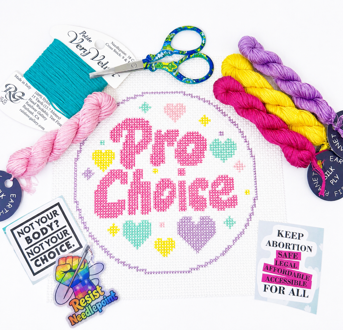 Pro Choice needlepoint canvas