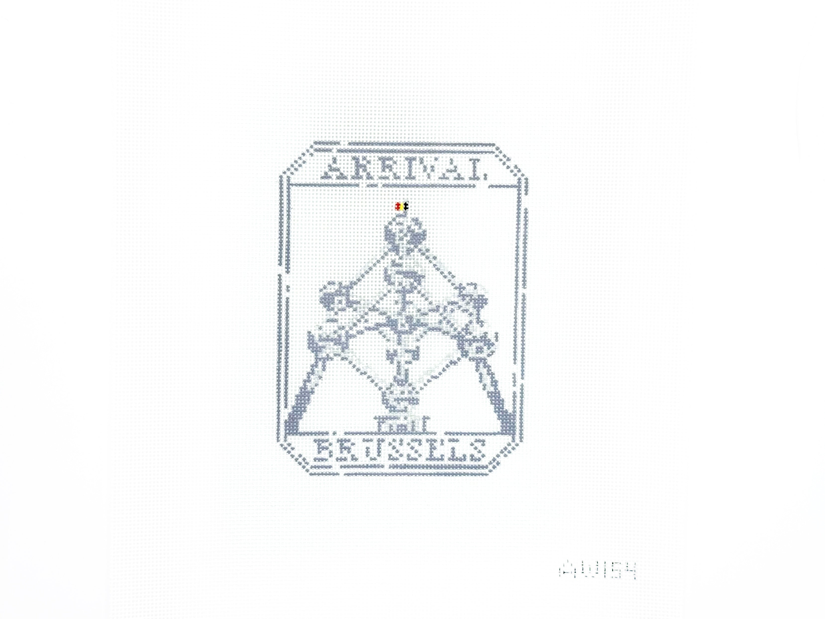 Passport Stamp - Brussels - Audrey Wu Designs
