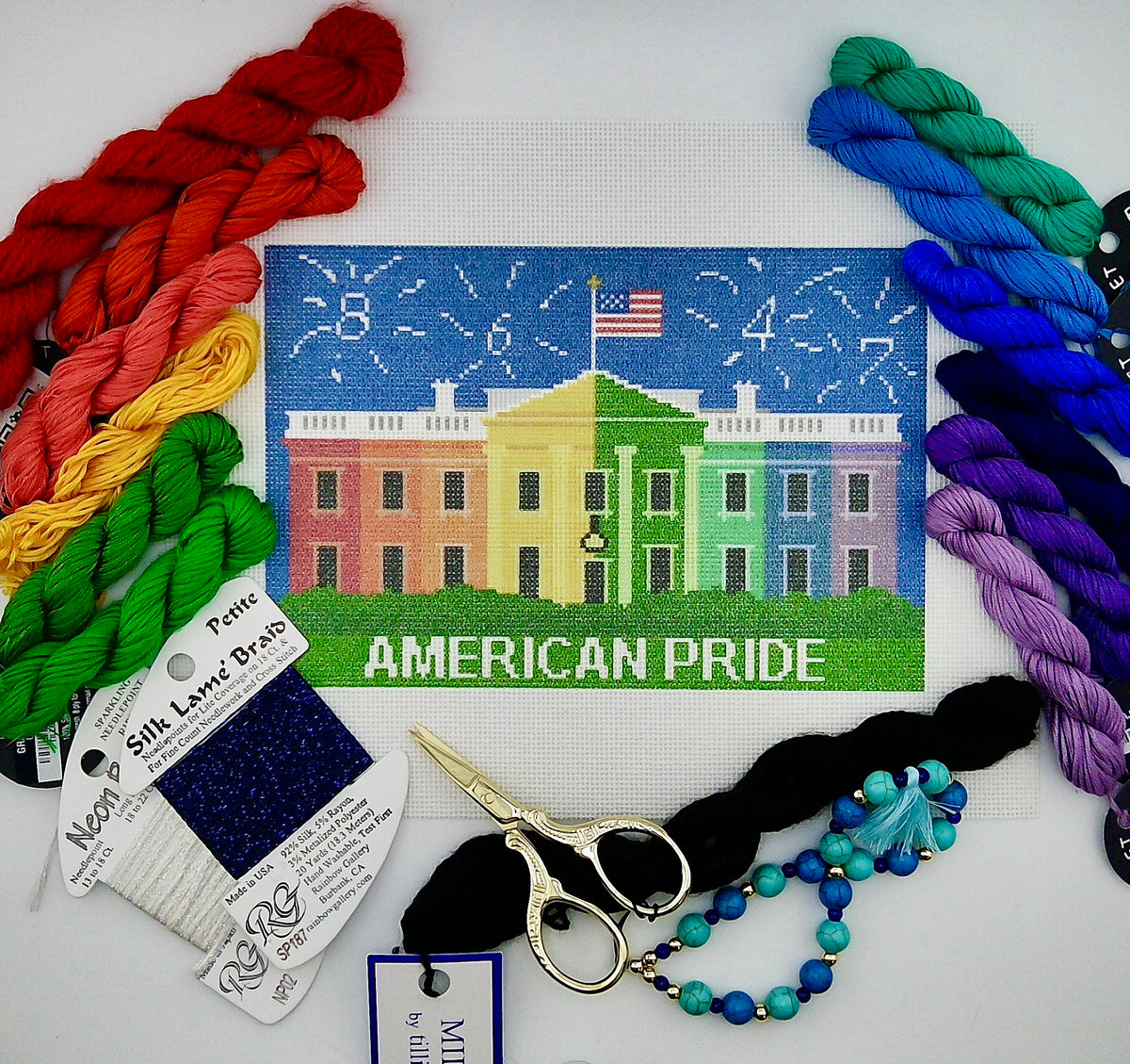 American Pride needlepoint canvas