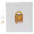 Storybook Love Lock needlepoint canvas