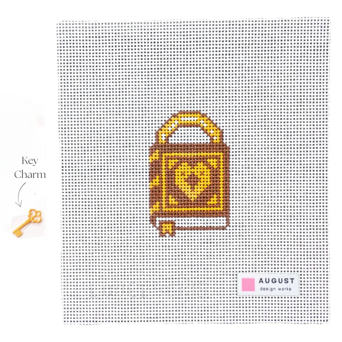 Storybook Love Lock needlepoint canvas