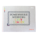 Somewhere Missing City Lights needlepoint canvas