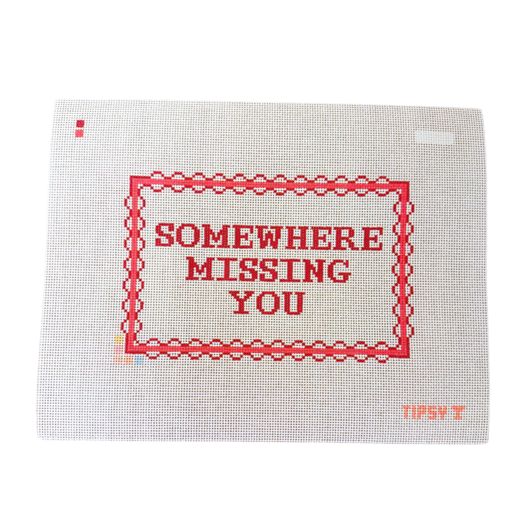 Somewhere Missing You needlepoint canvas