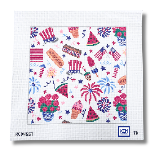 4th of July Print needlepoint canvas