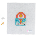 Beach Love Lock Needlepoint Canvas + Key Charm