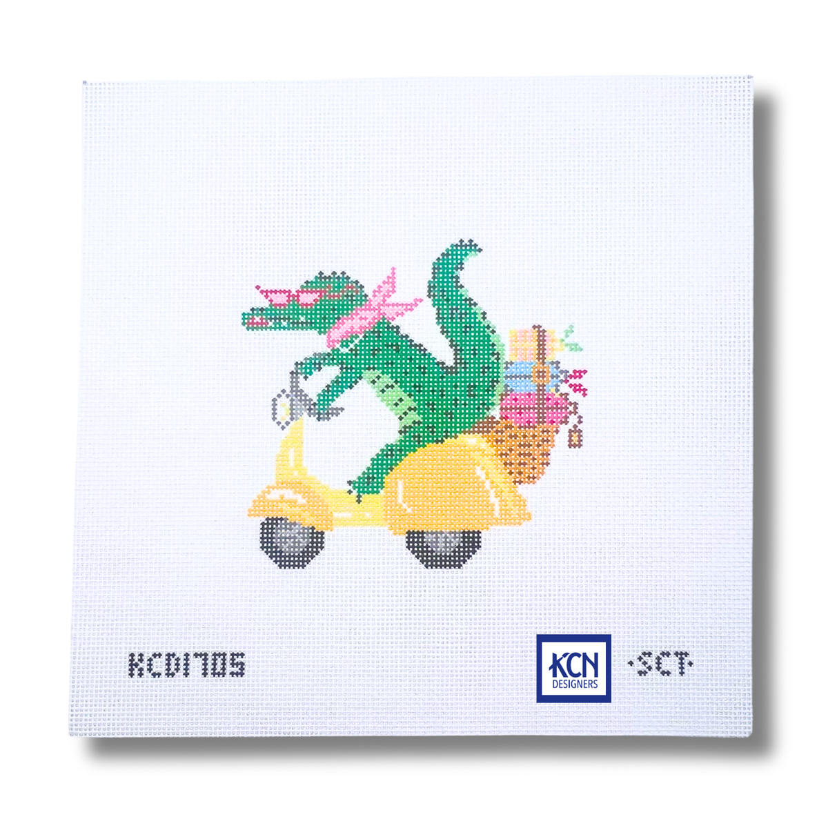La Dolce Vita Crocodile needlepoint canvas