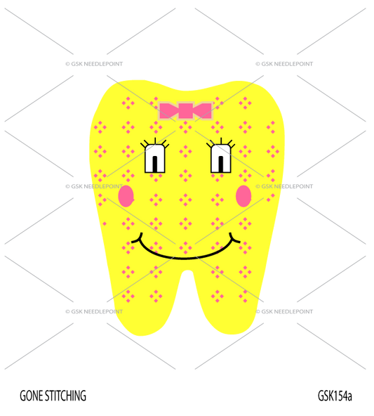 Smiley Tooth Fairy Pillow needlepoint canvas