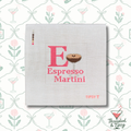E for Espresso Martini Needlepoint Canvas