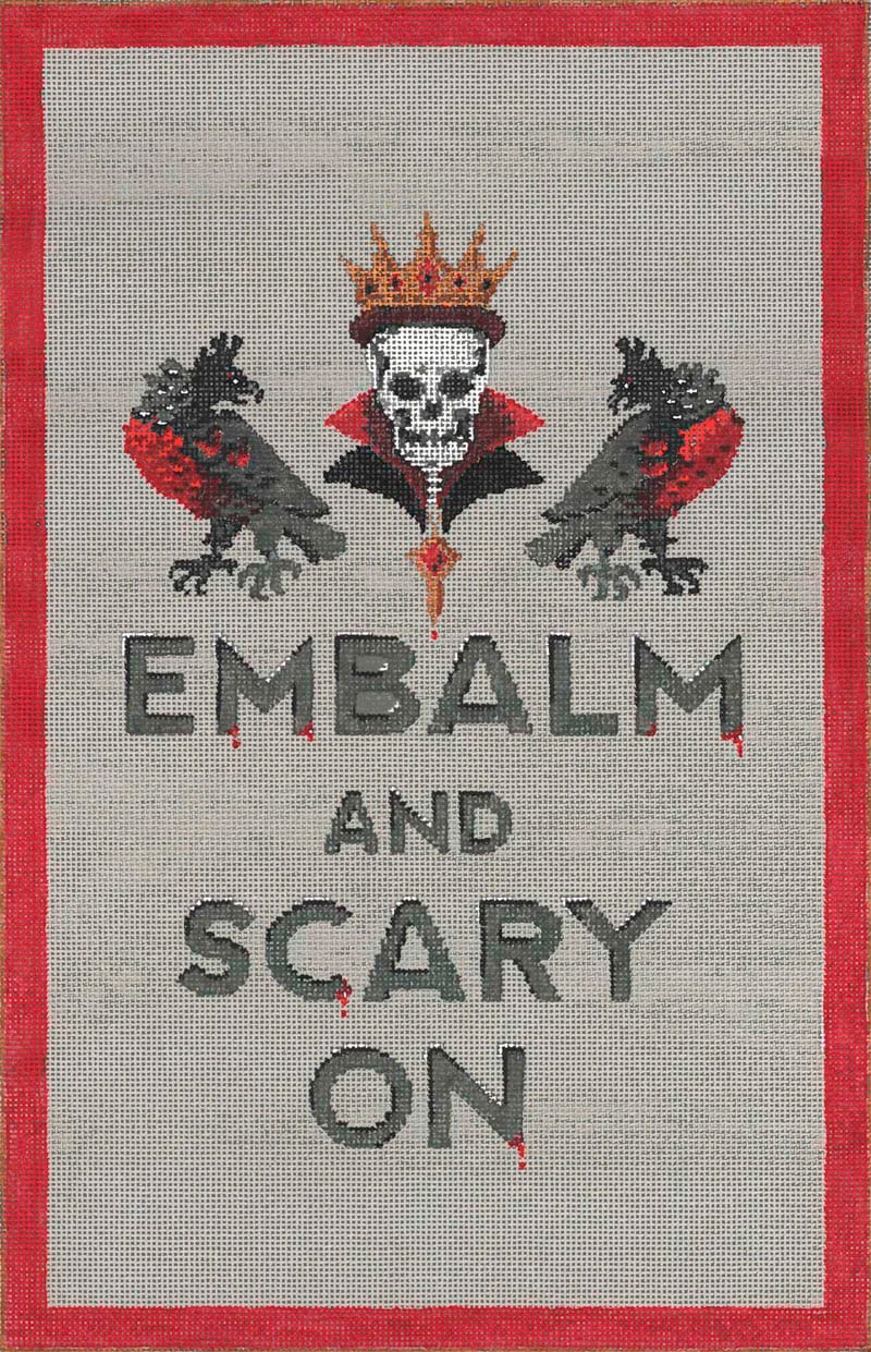 Embalm (18ct, 9x14) needlepoint canvas