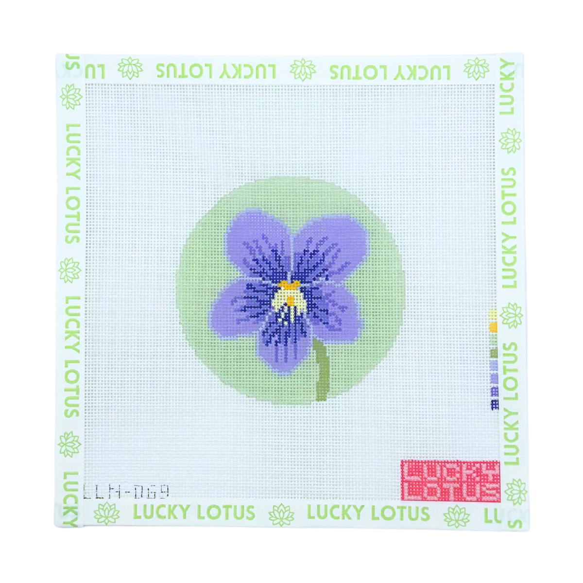 Violet Flowers of America needlepoint canvas