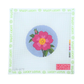 Wild Prairie Rose Flowers of America needlepoint canvas