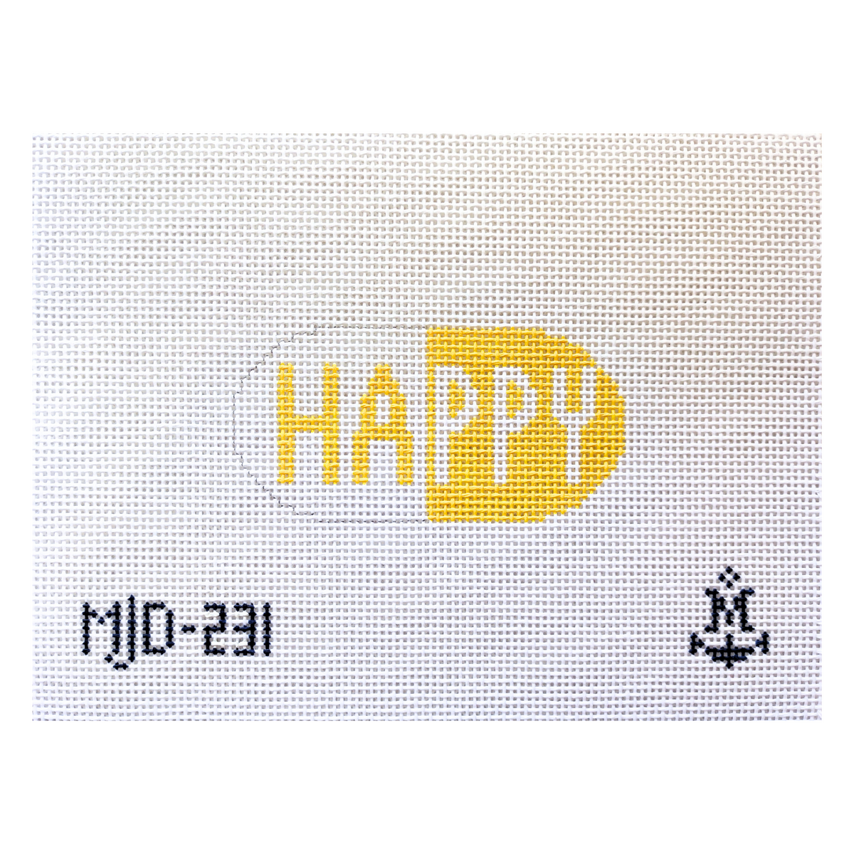 Mini Happy Pill needlepoint canvas