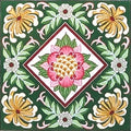 W.M. w/ Green Background needlepoint canvas
