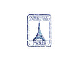 Passport Stamp - Paris - Audrey Wu Designs