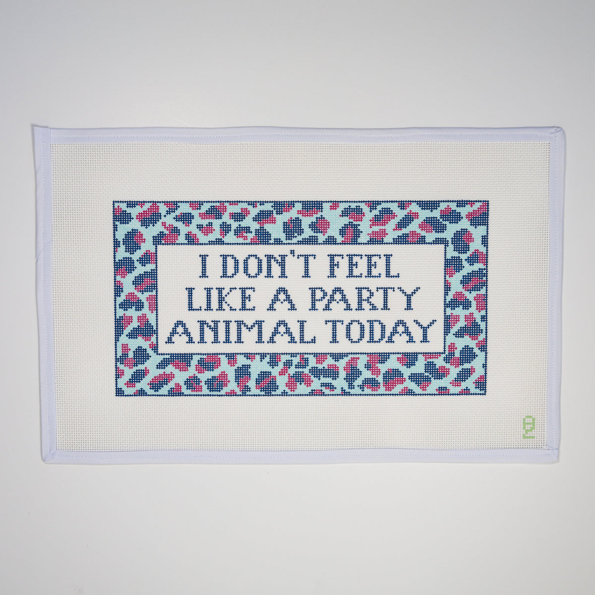 I Don't Feel Like a Party Animal Today needlepoint canvas