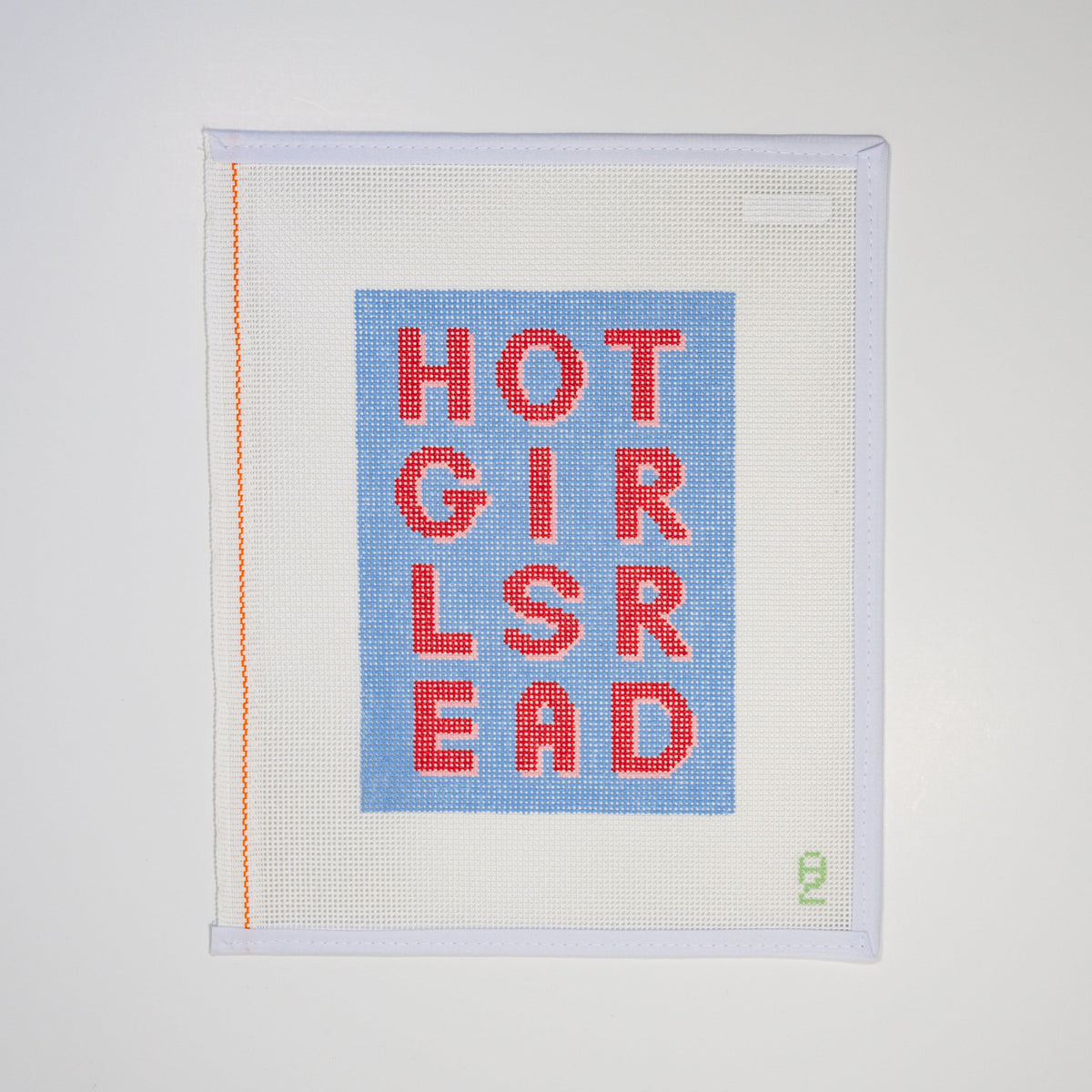 Hot Girls Read Blue Needlepoint Canvas needlepoint canvas