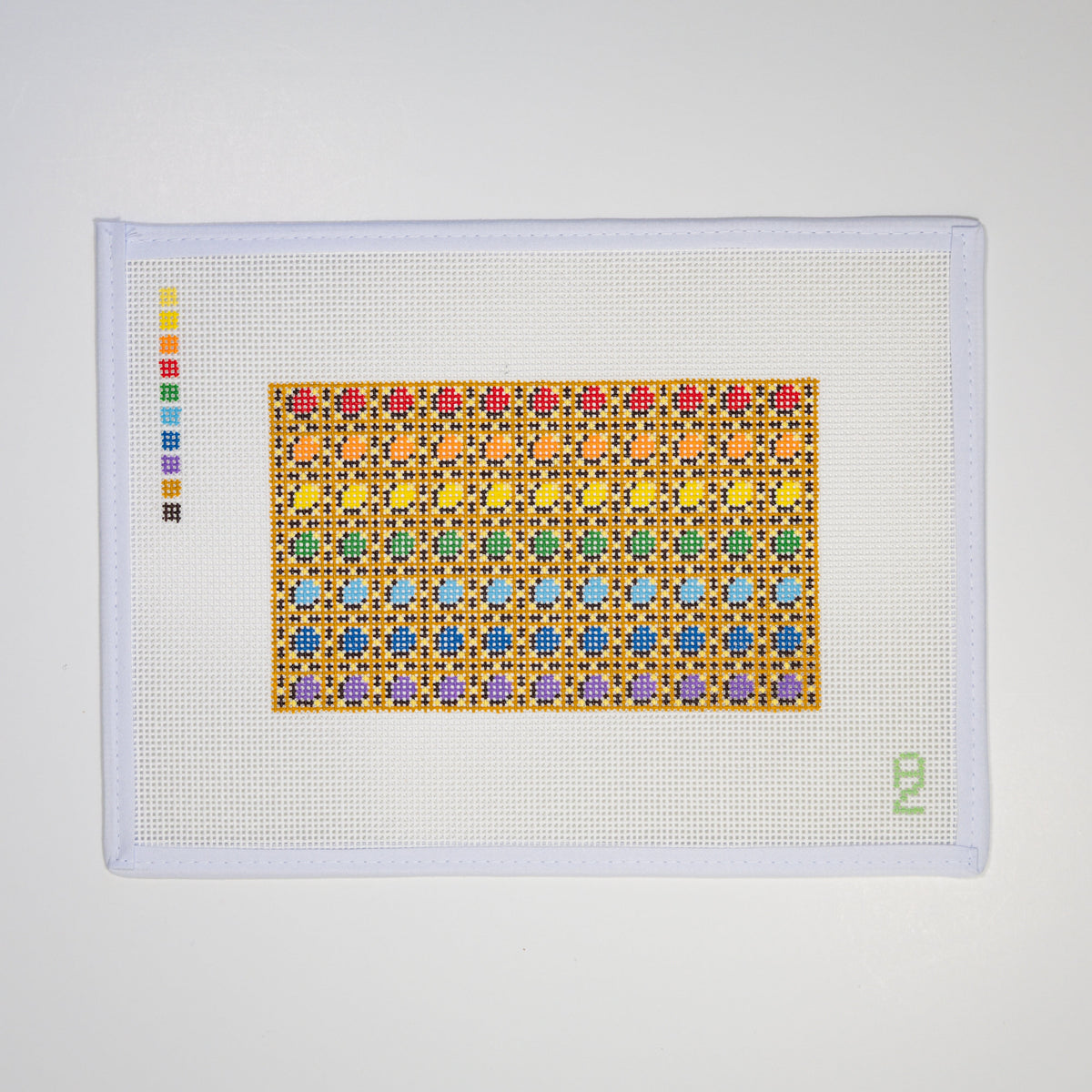 Rainbow Cane Needlepoint Glasses Case needlepoint canvas