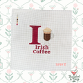 I for Irish Coffee needlepoint canvas