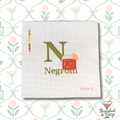 N for Negroni needlepoint canvas