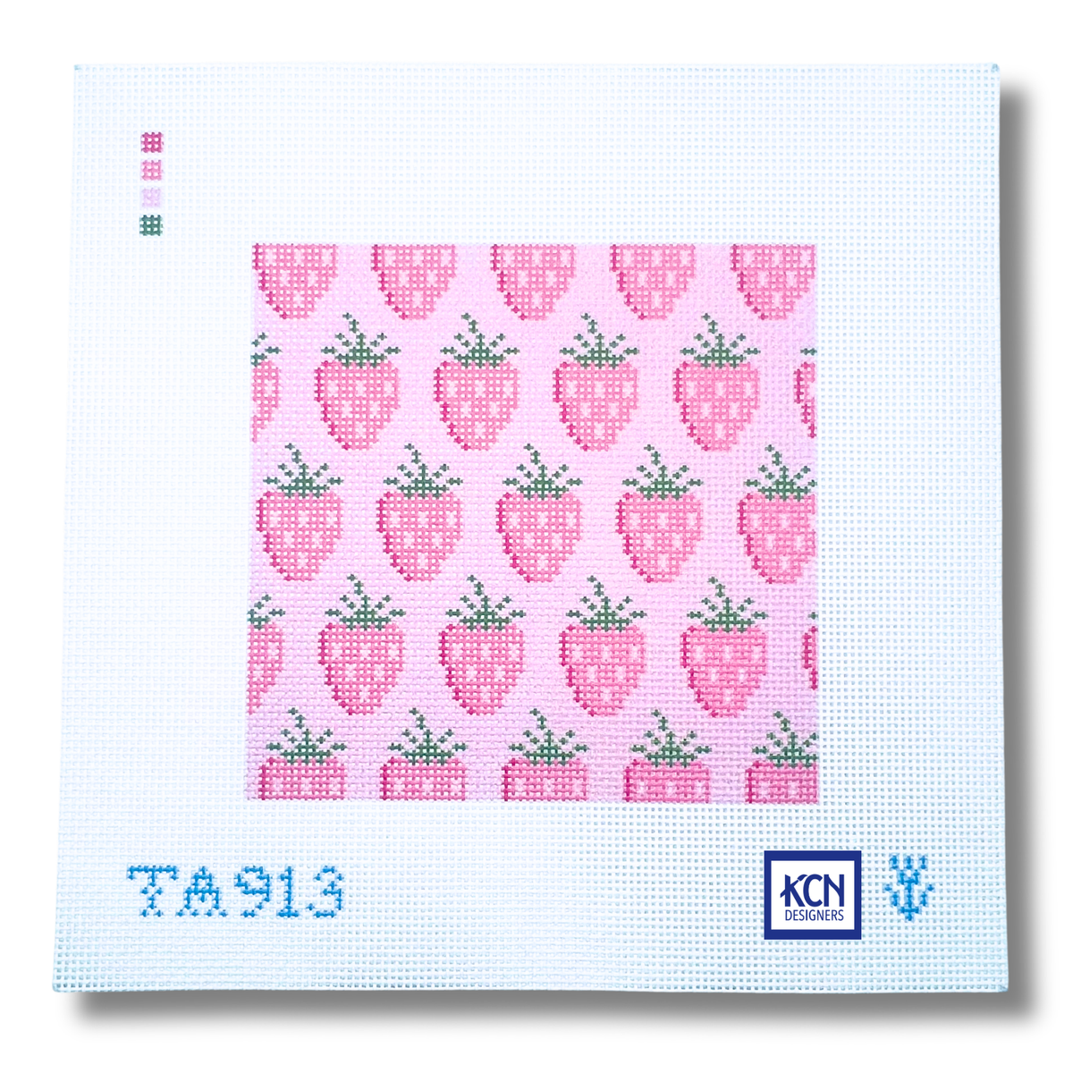 Strawberries needlepoint canvas