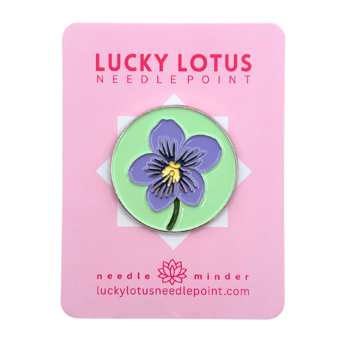 Violet Needle Minder needlepoint