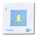 Yoga Frog needlepoint canvas