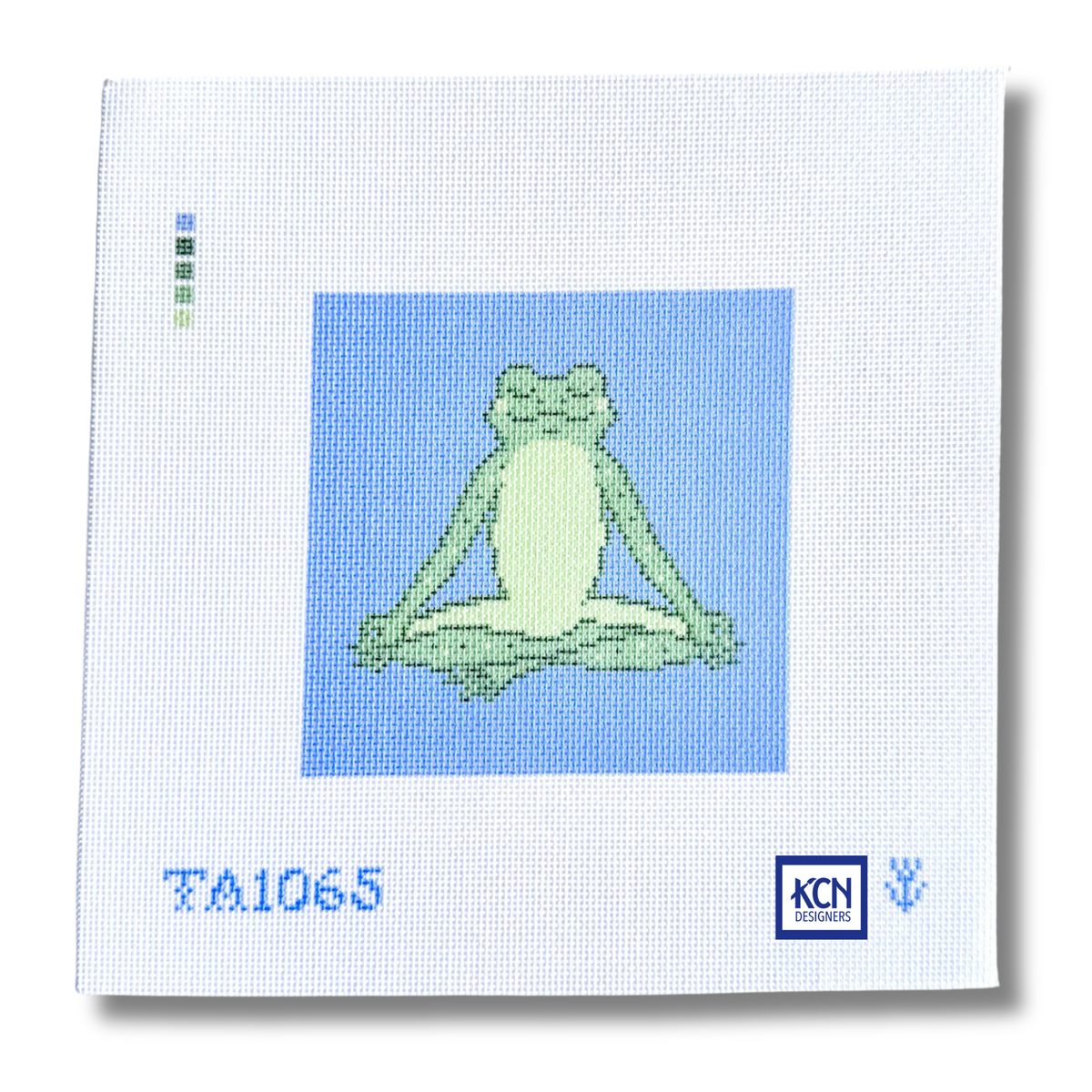 Yoga Frog needlepoint canvas