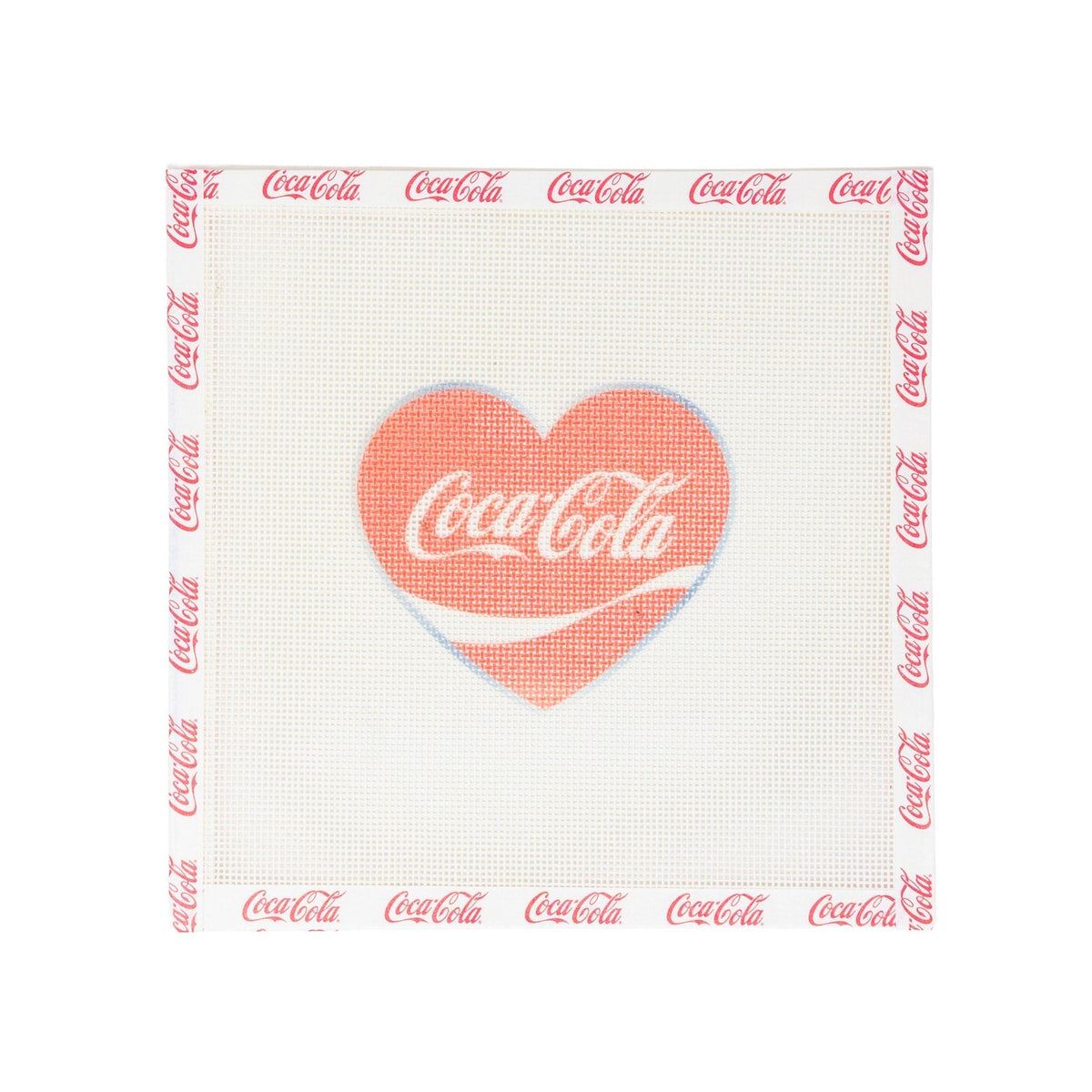 Coca-Cola Heart Needlepoint Canvas