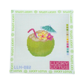 Green Coconut Drink needlepoint canvas