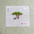 African Safari Zebra needlepoint canvas RenniCo x T&T