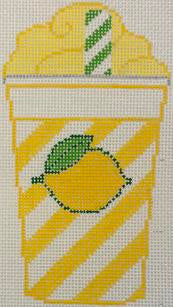 Lemonade Cup needlepoint canvas - Rachel Donley Needlepoint Designs