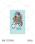 Zebra Wearing Sunglasses needlepoint canvas