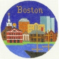 BOS (Boston, MA) Oval Ornament