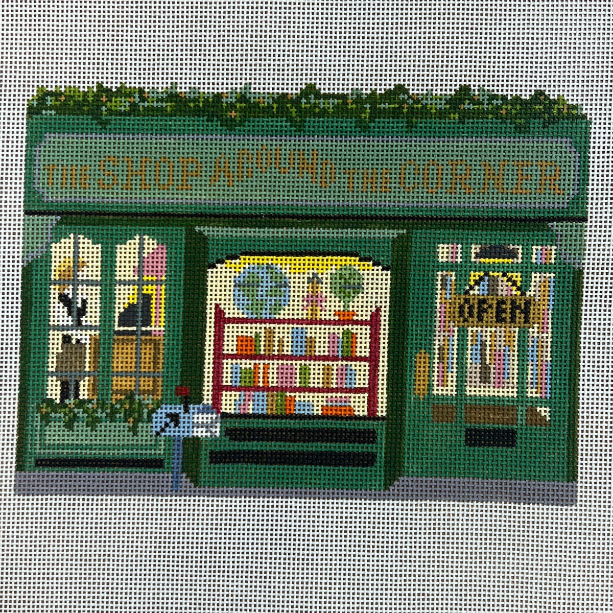 Shop Around the Corner needlepoint canvas