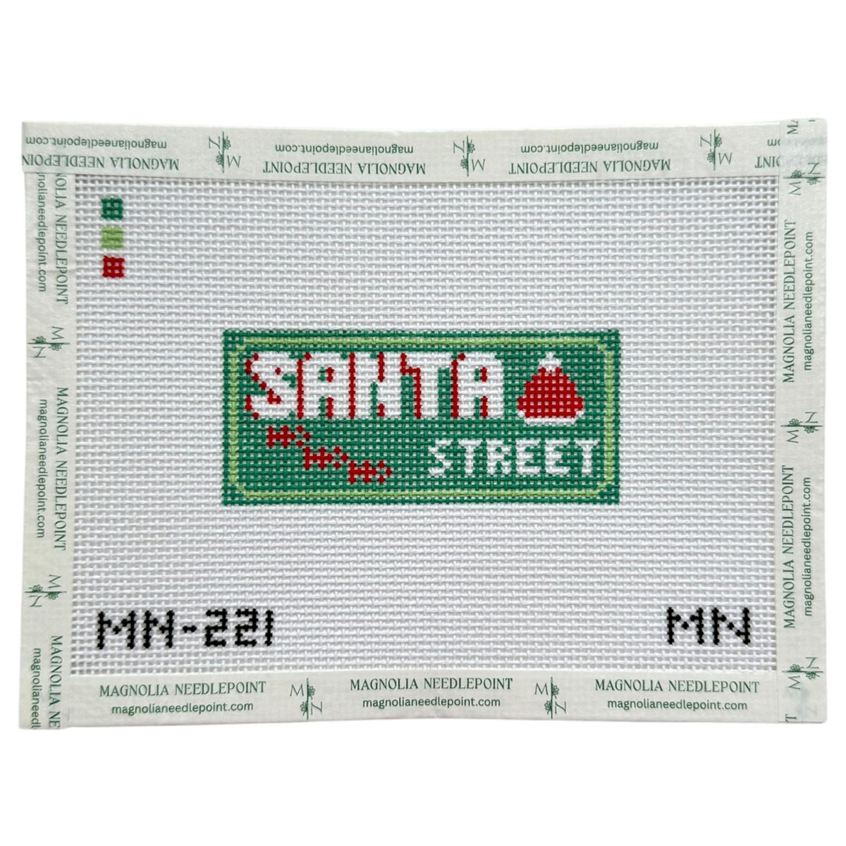 Santa Street needlepoint canvas