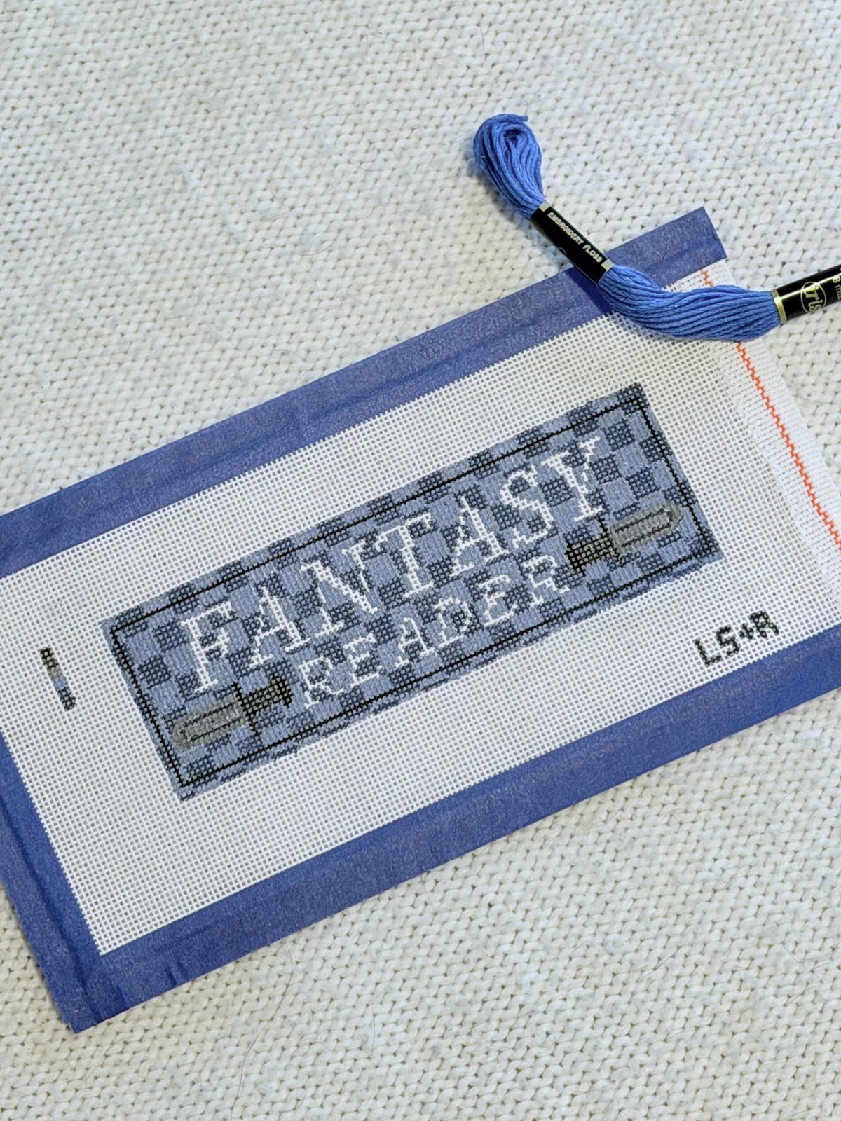 Fantasy Reader HandPainted 18 Mesh Needlepoint Bookmark Canvas needlepoint canvas