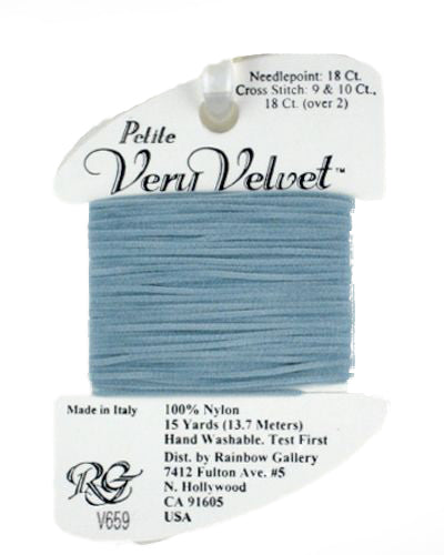 V659: Pale Blue Very Velvet Petite