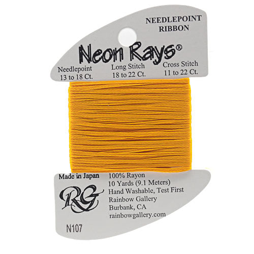 N107: Yellow Gold Neon Rays