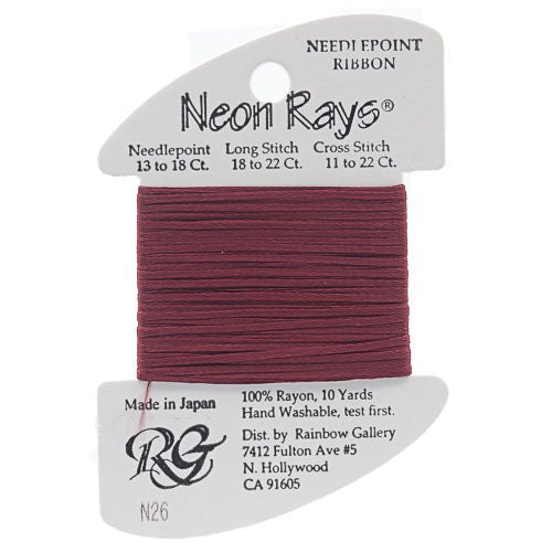 N26: Burgundy Neon Rays