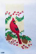 Christmas Cardinal Stocking needlepoint canvas