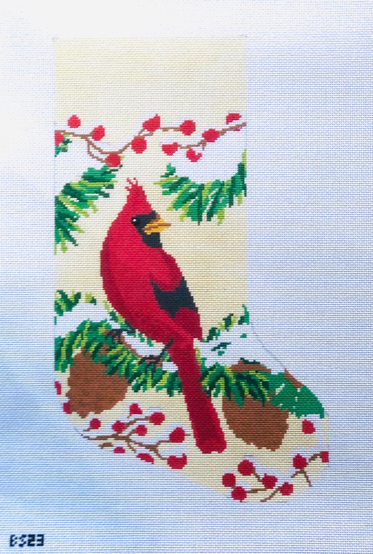 Christmas Cardinal Stocking needlepoint canvas