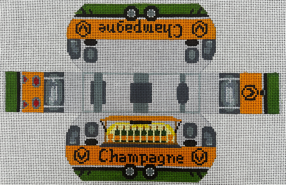 Champagne Airstream needlepoint canvas