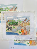 Safari Scene needlepoint canvas
