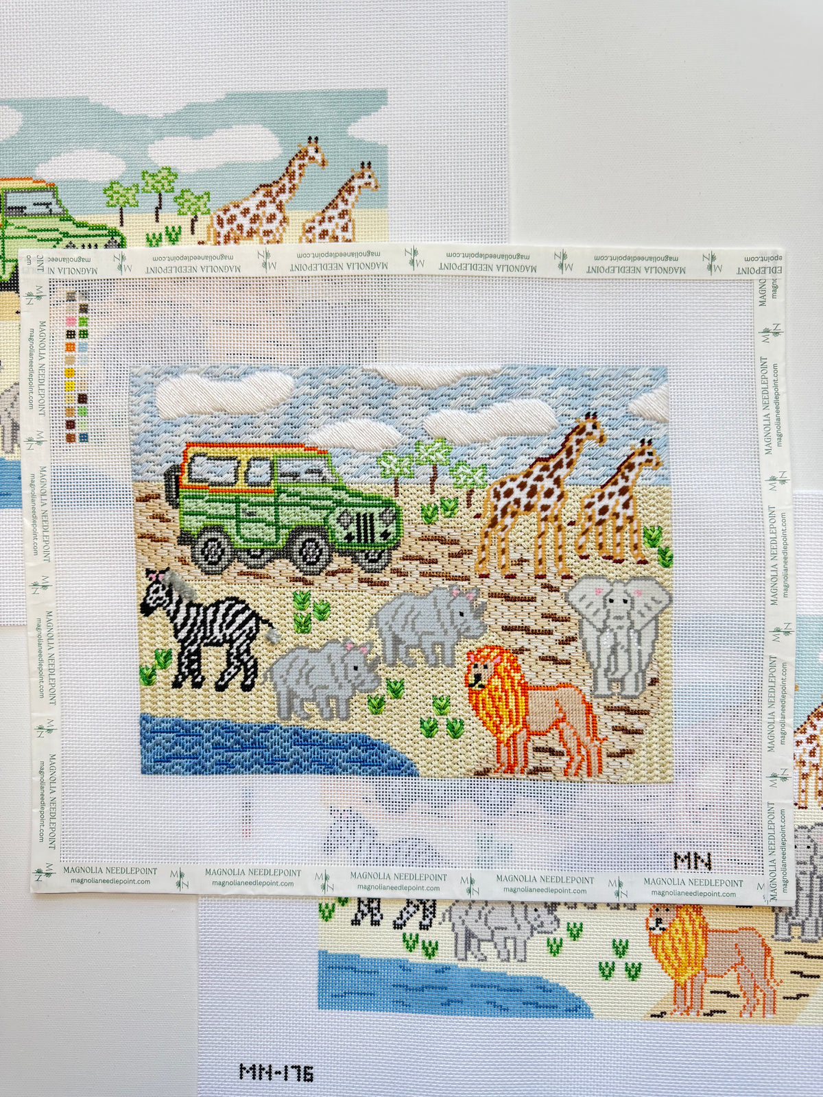 Safari Scene needlepoint canvas